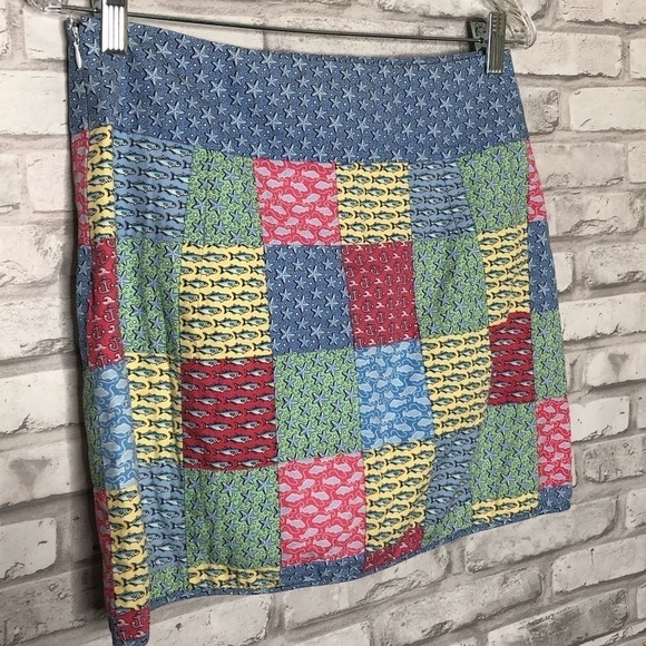 Vineyard Vines sea patchwork mini skirt, 4 - Picture 5 of 6